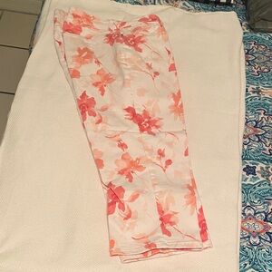 Croft & Barrow Pink and White Stretch Pants
